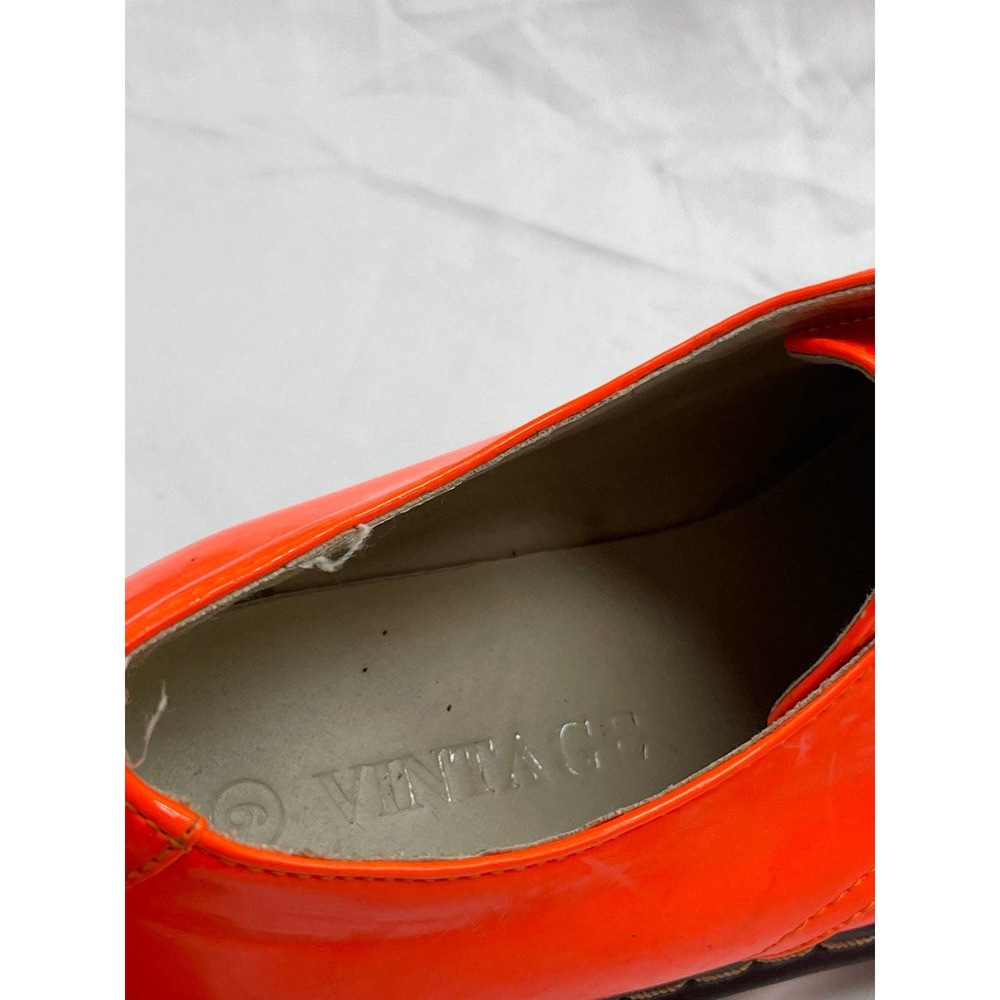 Vintage Shoe brand bright orange Oxford shoes - Picture 8 of 10